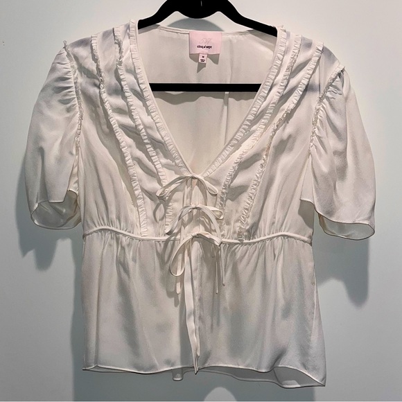 White Sheer Blouse - Picture 4 of 14